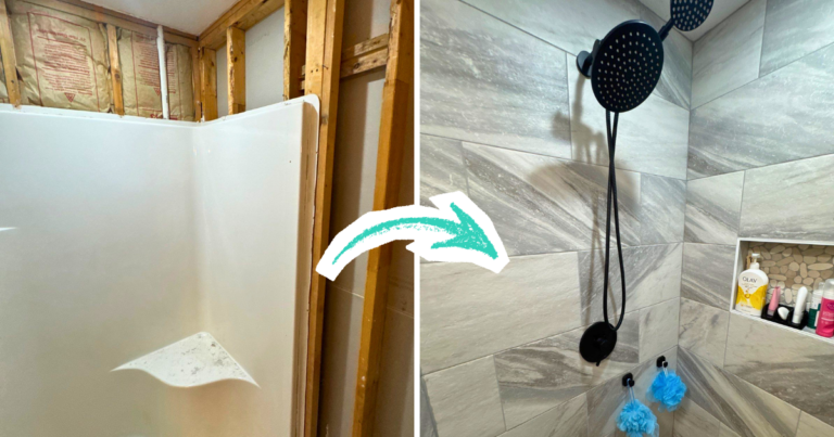 transforming a bathroom from vinyl shower panel to custom tile shower in chattanooga