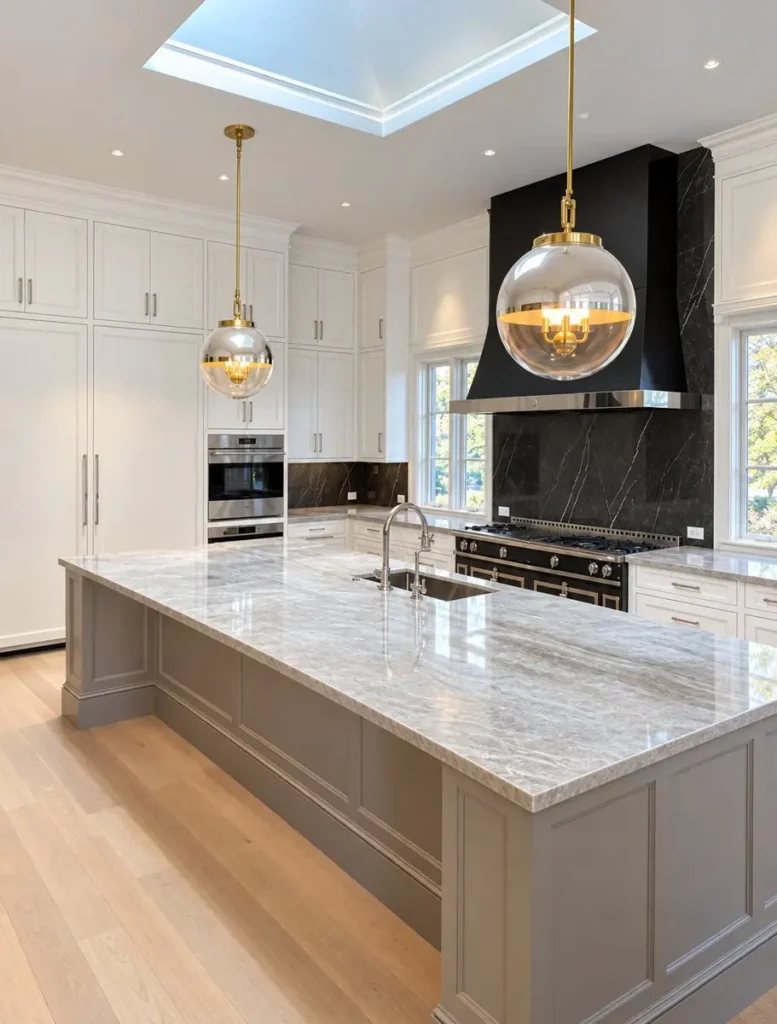 Finished custom kitchen remodel with island and cabinetry, Chattanooga