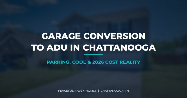 Garage Conversion to ADU in Chattanooga: parking, code, and 2026 cost reality cover graphic