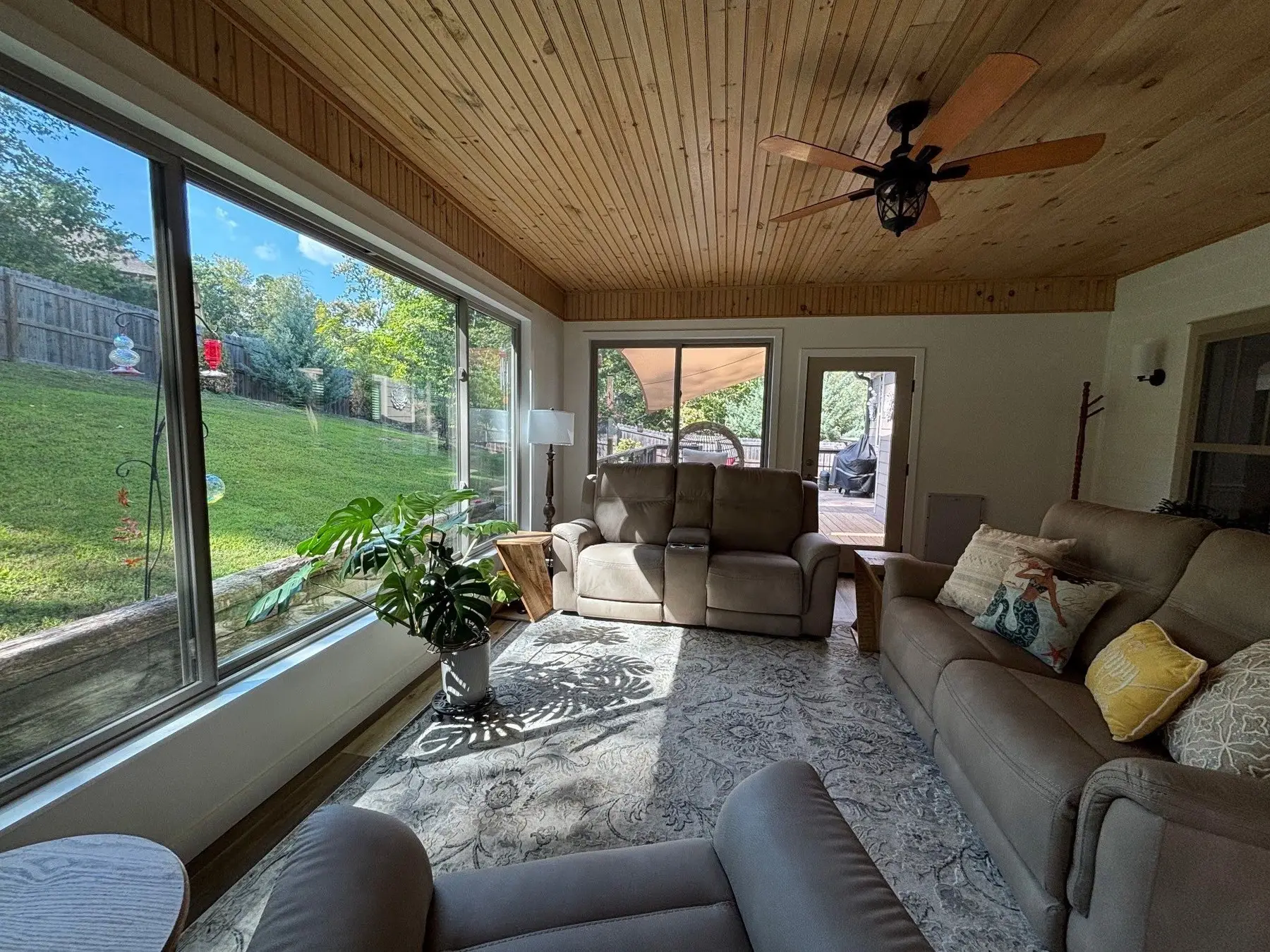 Four-season porch seating corner